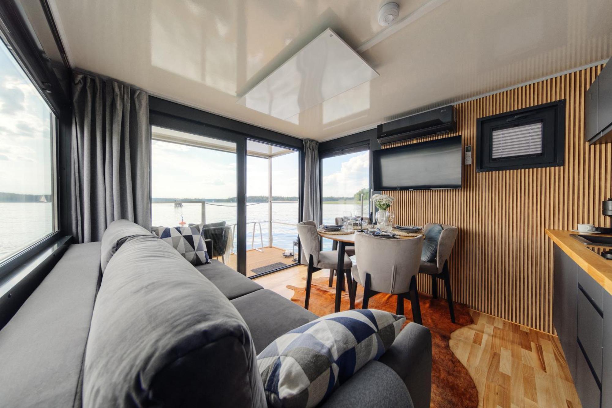 Domek Na Wodzie - Houseboat -Sauna, Taras Na Dachu, Dwie Sypialnie Mikołajki Exterior foto